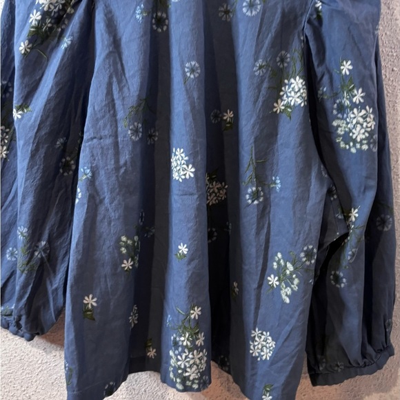 a.n.a Blue Floral A-Line Skirt Good Conditiones - Picture 2 of 6